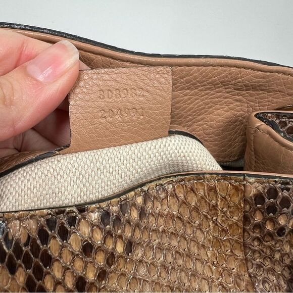 Gucci Soho Chain Strap Shoulder Bag Python Medium - Picture 13 of 13